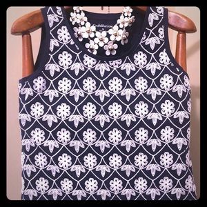 Two piece embroidered set; tank and skort; Size 12